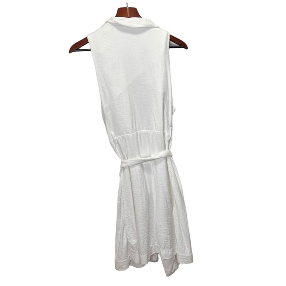 Anthropologie White TIe Front Tunic Vest Size Medium Large - Picture 3 of 14